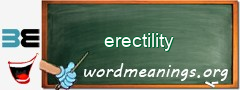 WordMeaning blackboard for erectility